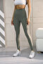 Premium High Waist Push up Shaping Belize Leggings 4006 Khaki - 8