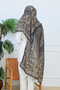 Retro Ethnic Pattern Cotton Shawl Anthracite Mustard (70X180Cm) - 5