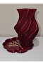 3D Printed Spiral Design Bioplastic Vase & Decorative Tray Set – Modern Home Accessory (Flowers Not Included) - 2
