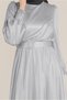 Glossy Fabric Belt Dress 40736 - 4