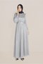 Glossy Fabric Belt Dress 40736