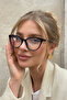 Melone Cat Eye Optical Compatible Set of 2 Ultra Light Women's Blue Light Protection Glasses - 5