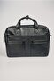 Black Genuine Leather Crossbody Laptop & Briefcase Bag 71469 - 3