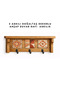 3-Hook Natural Stone Decorated Wooden Wall Organizer–Entryway Hallway Key Holder, Kitchen and Bathroom Wall Shelf
