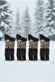 4 Pairs Men's Black Thermal Socks Long Men's Towel Thermal Socks Set (41-45)