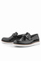Genuine Leather Black Patent Leather Loafer Kids Classic Shoes - 5