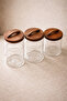 Acacia Vacuum Lid Glass Jar Set - 2