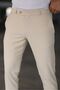 Men's Cream Quality Flexible Lycra Ankle-Length Fabric Trousers (100-130 Kg, Large Size 40-42-44) - 3