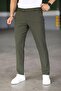 Men's Khaki Quality Flexible Lycra Ankle Length Fabric Trousers