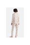 33526 Cotton Shirt Collar Front Buttoned Patterned Women's Pajama Set - 2
