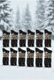 12 Pairs Men's Black Thermal Socks Long Men's Towel Thermal Socks Set (41-45)