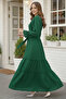 2084 Belted Ruffle Detailed Dress Emerald Green - 2