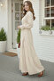 2084 Belted Ruffle Detailed Dress Stone Color - 4