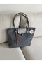 Charm Detailled Large Size Gray Tote Bag En40 Boy30 - 2
