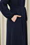 Tunic Dress Skirt Gathered Ferace Navy Blue - 5