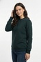 Women's Relax Fit Comfortable Cut Cotton Soft Textured Fleece Lined Crew Neck Sweatshirt - 3