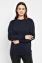 Women's Relax Fit Comfortable Cut Cotton Soft Textured Fleece Lined Crew Neck Sweatshirt - 2