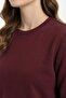 Women's Relax Fit Comfortable Cut Cotton Soft Textured Fleece Lined Crew Neck Sweatshirt - 5