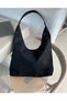 Mylee Loki Model Suede Black Large Volume Zippered Shoulder Bag - 2