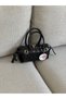 Small Casual Stylish Black Women's Shoulder Bag with Front Buckle Detail En22 Boy12 - 3