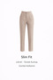 Zippered High-Waist Slim-Leg Carrot Fit Fabric Pants - 6