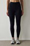 Black Warm Thermal Effect High Waist Leggings - 2