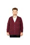 Mode XL Large Size Men's Cardigan Thessaloniki Buttoned 20548 Plum - 5