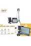 كشاف إضاءة LED يعمل بالطاقة الشمسية من Denx بقوة 300 واط، مزود بـ 104 مصابيح LED، وبطارية 8400 مللي أمبير، ولوحة شمسية 6 فولت/6 واط، موديل DX2359