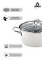 Crispella 22 cm Enamel Frying Pan with Glass Lid - White - 3
