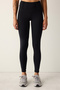 Black High Waist Corset Look Ankle Length Leggings - 2