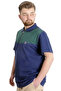 Mode XL Large Size Men's T-Shirt Polo Fragmented 23325 Blue - 6