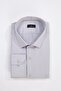Men's Big Size Large Size Long Sleeve Cotton Single Pocket Satin Gray Shirt - 2
