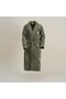 Masal Men's Bathrobe 100% Organic Cotton Embroidered Green