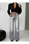 Women's High Waist Wide Leg Jean Trousers 100% Cotton