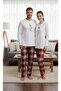 Cotton Minimalist Love Figured Lover Couple Pajama Set - 3