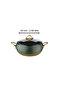 Caldora 7 Piece Granite Casserole Cookware Set with Green Gold Handles - 20/24/26 Deep /26 Casserole Pan - 5