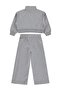Kids Half-Zip Tracksuit Set for Ages 10-13 - Gray - 4