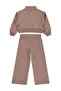 Kids Half-Zip Tracksuit Set for Ages 6-9 - Beige - 4