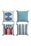 . Double-Sided Printed 4-Piece Throw Pillow Cover Set 6Aod1 - 2