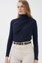Bdart Drape Detailed Bodycon Mock Neck Blouse