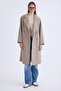 Buttoned Long Stamp Coat