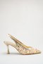 Handmade Gold Color Embroidered Bridal Shoes |   7 cm Heeled Wedding, Henna and Wedding Shoes - 5