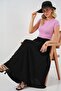 Bdart Textured Maxi Skirt with Drawer Waist Detail - 3