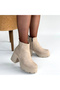 Belay Beige Nubuck Heeled Boots - 4