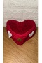 Special for Valentine's Day, Combed Cotton Yarn Hand Knitted Romantic Gift Red Heart Basket - Decorative Organizer - 6
