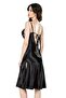 Women'S, Long, Black, Lace, Slit, Satin Nightgown Set - 3