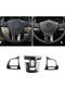 ABS Car Carbon Fiber Texture Steering Wheel Panel Button Cover Trim For VW Golf 6 MK6 2009-2013 P...