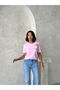Floral Detailed T-Shirt - Pink |   D2922 - Pink - 3
