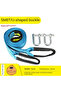 5m 8Tons Heavy Duty Car Tow Rope Auto Emergency Safety Towing Rope Cable Wire With Hooks High Str... - 3