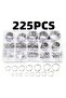 225Pcs 225Pcs C Type Washers M3-M20 304 Stainless Steel External Retaining Circlips Snap Retaining R - 7